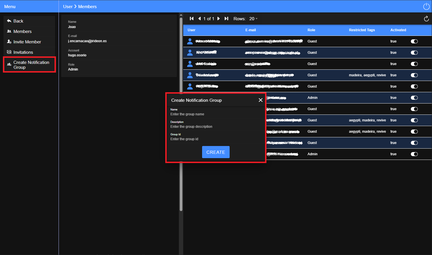 Fig32 - Create Notification Group Dialog