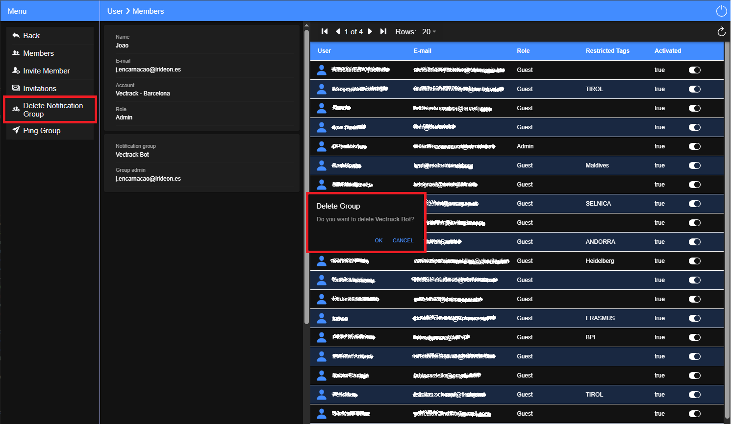 Fig33 - Delete Notification Group Dialog
